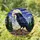 Black Raven Iridescent Feather Skeleton Key - Full Moon Stained Glass Twilight Art Stained Glass Suncatcher - 1