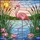 Vibrant Pink Flamingo Stained Glass Lotus Reeds Mosaic Nature Scene Tiffany Style Stained Glass Suncatcher - 5