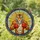 Muscular Tiger Red Boxing Gloves Stained Glass Fierce Gaze - Ornate Tiffany Style Mosaic Art Stained Glass Suncatcher - 1