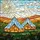 Bell Tent Yurts Stained Glass Art - Tiffany Style Glowing Jewel Tone Sun & Landscape Stained Glass Suncatcher - 5