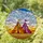 Stained Glass Camping Flag Tents Mosaic Sky - Detailed Swirling Clouds Jewel Tone Art Stained Glass Suncatcher - 1