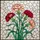 Tiffany Stained Glass Carnation Flower - Red Peach Emerald Green Mosaic Floral Home Decor Stained Glass Suncatcher - 5
