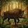 Majestic Wild Boar Profile Forest Undergrowth Stained Glass - Tiffany Style Glowing Jewel Tones Stained Glass Suncatcher - 5