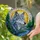 Majestic Gray Wolf Stained Glass Tiffany Art - Pine Trees River Setting Sun Jewel Tones Stained Glass Suncatcher - 2