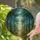 Stained Glass Mystical Forest Path Golden Glowing Light Ethereal Fireflies Orbs Stained Glass Suncatcher - 2