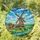Dutch Windmill Stained Glass Houses River Landscape - Tiffany Style Window Decor Stained Glass Suncatcher - 1