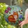 Fluffy Red Fox Butterflies Flowers Stained Glass Art Jewel Tone Meadow Sky Nature Stained Glass Suncatcher - 2