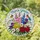 Stained Glass Garden Flowers & Butterflies, 'Mom's Garden' Text, Mother's Day Gift Stained Glass Suncatcher - 1