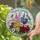 Stained Glass Garden Flowers & Butterflies, 'Mom's Garden' Text, Mother's Day Gift Stained Glass Suncatcher - 2