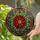 Poinsettia Red Petals Stained Glass Mosaic Christmas - Tiffany Style Holiday Art Stained Glass Suncatcher - 2