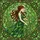 Stained Glass Woman Green Gown Leaves Vines Tiffany Style Botanical Art Stained Glass Suncatcher - 5
