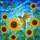 Hummingbird Sunflower Stained Glass Art - Tiffany Style Mosaic Sky Nature Home Decor Gift Stained Glass Suncatcher - 5