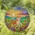 Shiba Inu Sunflowers Wildflowers Rolling Hills Mountains Tiffany Stained Glass Art Stained Glass Suncatcher - 1