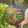 Shiba Inu Sunflowers Wildflowers Rolling Hills Mountains Tiffany Stained Glass Art Stained Glass Suncatcher - 2