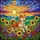 Shiba Inu Sunflowers Wildflowers Rolling Hills Mountains Tiffany Stained Glass Art Stained Glass Suncatcher - 5