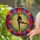 Graceful Pole Dance Woman Stained Glass Art - Abstract Geometric Mosaic Sunburst Spectrum Stained Glass Suncatcher - 2