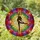 Graceful Pole Dance Woman Stained Glass Art - Abstract Geometric Mosaic Sunburst Spectrum Stained Glass Suncatcher - 1
