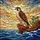 Peregrine Falcon Tiffany Style Stained Glass - Intricate Cliff Ocean Sky Design Stained Glass Suncatcher - 5