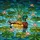 Male Mallard Duck Stained Glass Pond - Water Lily Reeds Tiffany Inspired Jewel Tone Art Stained Glass Suncatcher - 5