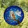 Barn Owl Ghost Witch Hat Stained Glass Mosaic Twilight Sky Gnarled Branch Tiffany Stained Glass Suncatcher - 1