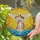 Female Angel Golden Trumpet Sunburst Celestial Waves Stained Glass Tiffany Style Art Stained Glass Suncatcher - 2