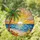 Tropical Palm Tree Sunset Ocean Beach Blooming Flowers - Stained Glass Style Art Stained Glass Suncatcher - 1