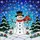 Cheerful Snowman Stained Glass Winter Scene - Tiffany Style Jewel Tone Snowflakes Art Stained Glass Suncatcher - 5