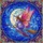 Witch Broomstick Iridescent Butterfly Wings - Celestial Moon Stars Tiffany Jewel Tone Stained Glass Suncatcher - 5