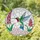 Hummingbird Stained Glass Tiffany Red Pink Flowers Cloud Sky Art Window Decor Gift Stained Glass Suncatcher - 1