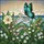 Vibrant Tiffany Butterfly Lily of the Valley Stained Glass Jewel Tone Mountain Water Sky Stained Glass Suncatcher - 5