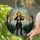 Pumpkin Head Violinist, Skeletal Trees & Crescent Moon - Gothic Autumn Stained Glass Stained Glass Suncatcher - 2