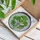 Highly Detailed Ginkgo Leaves Translucent Stained Glass - Tiffany Style Mosaic Green White Stained Glass Suncatcher - 3