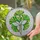 Highly Detailed Ginkgo Leaves Translucent Stained Glass - Tiffany Style Mosaic Green White Stained Glass Suncatcher - 2