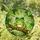 Tiffany Style Emerald Green Tree Frog Stained Glass Mosaic Golden Yellow Leaves Stained Glass Suncatcher - 1