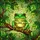 Tiffany Style Emerald Green Tree Frog Stained Glass Mosaic Golden Yellow Leaves Stained Glass Suncatcher - 5