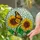 Monarch Butterfly Sunflowers Stained Glass Mosaic - Nature Inspired Jewel Tone Art Stained Glass Suncatcher - 2