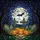 Spooky Graveyard Jack-O'-Lantern Tombstone Full Moon Bat Stained Glass Halloween Decor Stained Glass Suncatcher - 5
