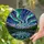 Stained Glass Mountain Lake Aurora Borealis - Night Sky Pine Forest Jewel Tone Art Stained Glass Suncatcher - 2