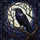 Black Raven Moon Stained Glass Night Sky - Gnarled Branch Detailed Bird Lover Decor Stained Glass Suncatcher - 5