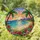Tropical Beach Sunset Ocean Shore Palm Trees Hibiscus - Stained Glass Tiffany Style Art Stained Glass Suncatcher - 1