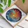 Stained Glass Ocean Wave Sunset with Radiant Sun Reflection - Tiffany Style Beach Art Stained Glass Suncatcher - 3