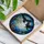 Soaring Black Crows Skeletal Hands Full Moon Gravestones - Night Sky Gothic Home Accent Stained Glass Suncatcher - 3