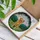 Golden Retriever Dog Colorful Stained Glass Art - Mountains Wildflowers Floral Wreath Stained Glass Suncatcher - 3