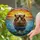 Majestic Hippopotamus Submerged Water Stained Glass Art - Sunset River Lake Gift Stained Glass Suncatcher - 2