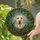 Majestic Cream Labrador Dog Stained Glass Art - Tiffany Style Organic Foliage Toadstool Stained Glass Suncatcher - 2