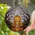 Mischievous Glowing Jack-o'-Lantern Autumn Forest Scene - Halloween Fall Season Home Decor Stained Glass Suncatcher - 2