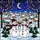 Snowmen Winter Village Night Sky Crescent Moon - Tiffany Glass Christmas Holiday Decor Stained Glass Suncatcher - 5