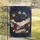 Dark Furred Cat Antique Book Patriotic Flowers 1776-2026 - USA 250th Anniversary Garden Flag - 5