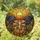 Tiffany Style Stained Glass Mushrooms Speckled Caps Radiant Sunburst Forest Water Scene Stained Glass Suncatcher - 1