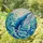Intricate Colorful Blue Whale Stained Glass Ocean Waves Mosaic - Tiffany Style Art Stained Glass Suncatcher - 1